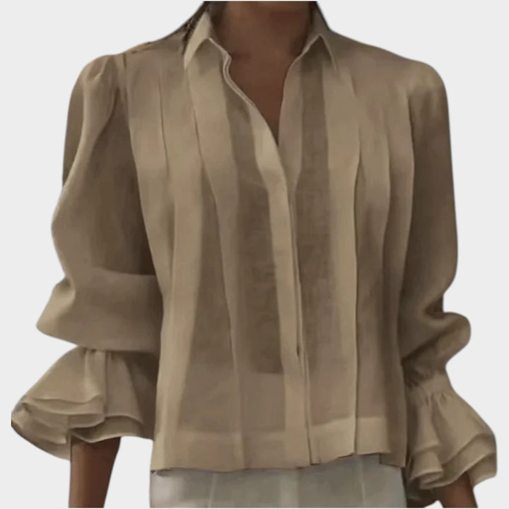 Statement Ruffle Sleeve Blouse