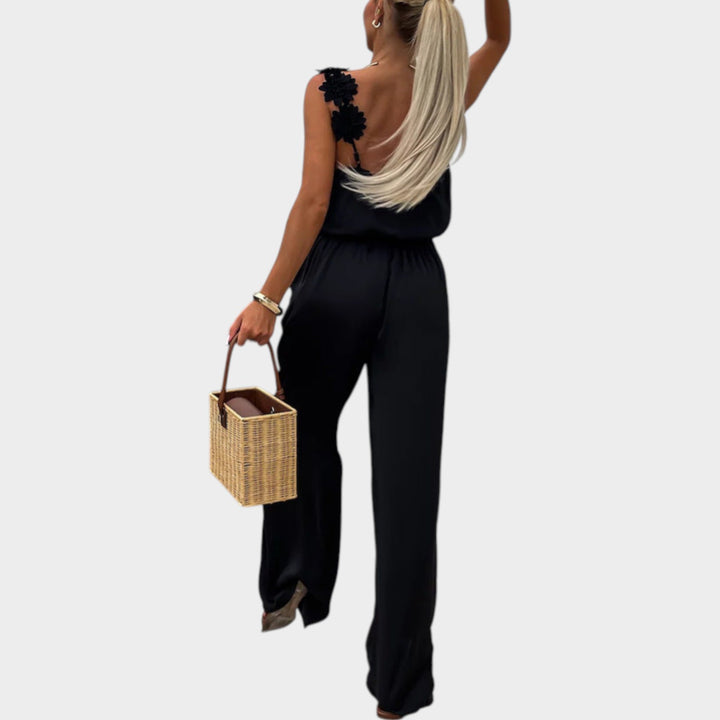 Floral Strap Wide-Leg Jumpsuit
