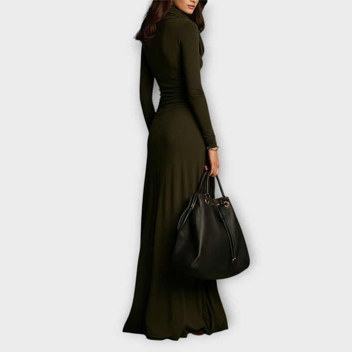 Draped Silhouette Maxi Dress