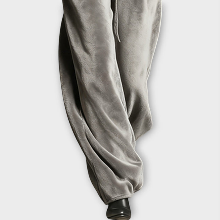 Velour Zip-Up Lounge Jumpsuit