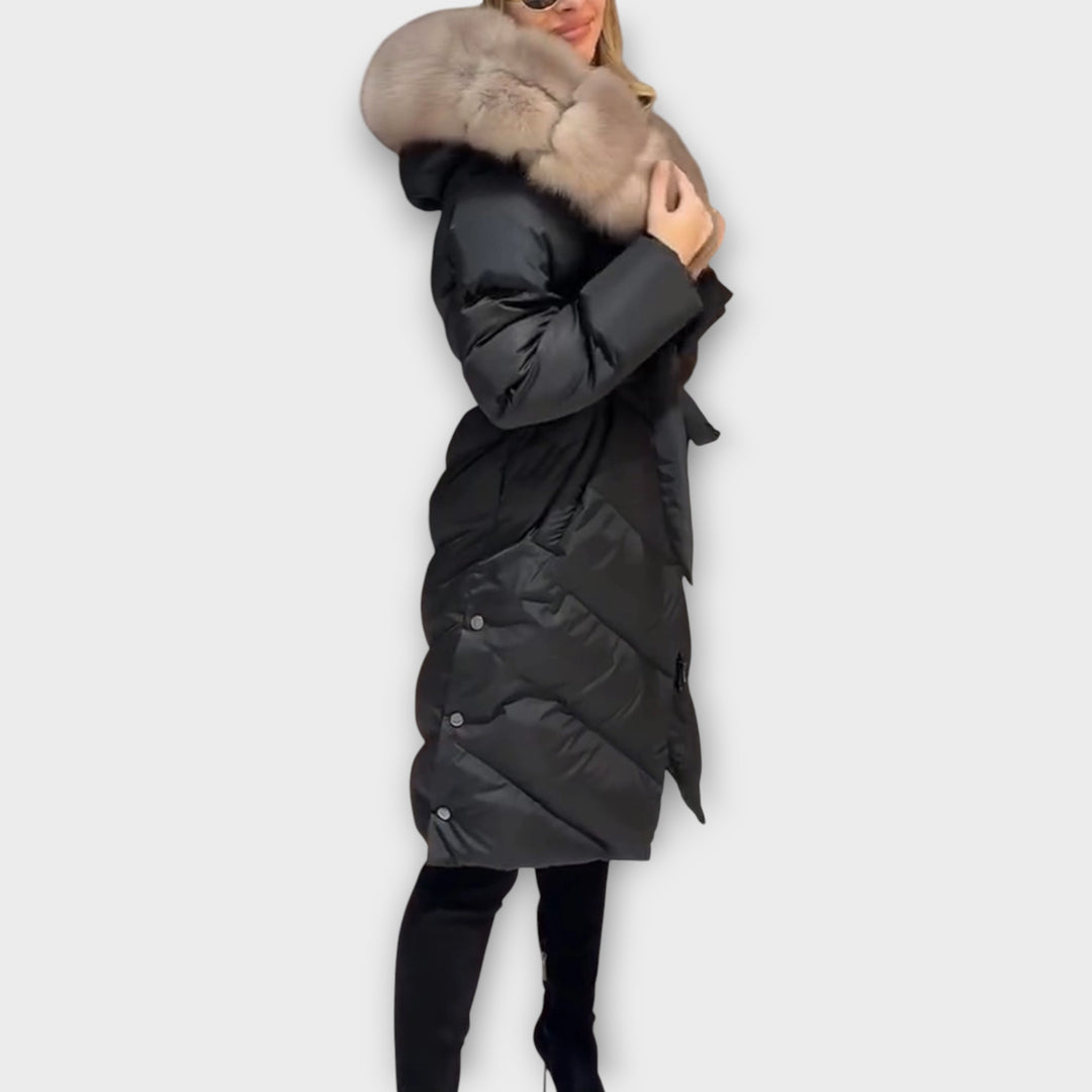 Luxury Fur-Trim Puffer Coat