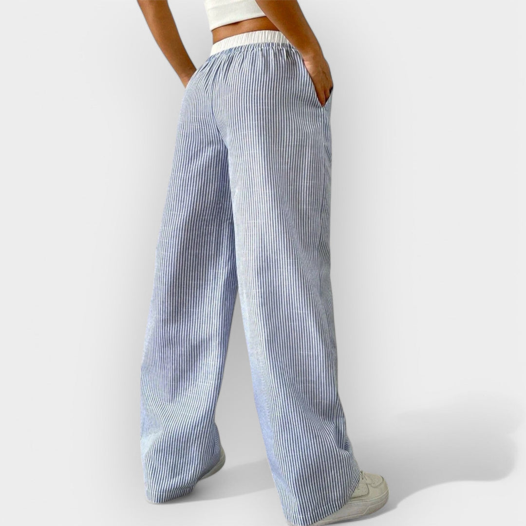Striped Wide Trousers