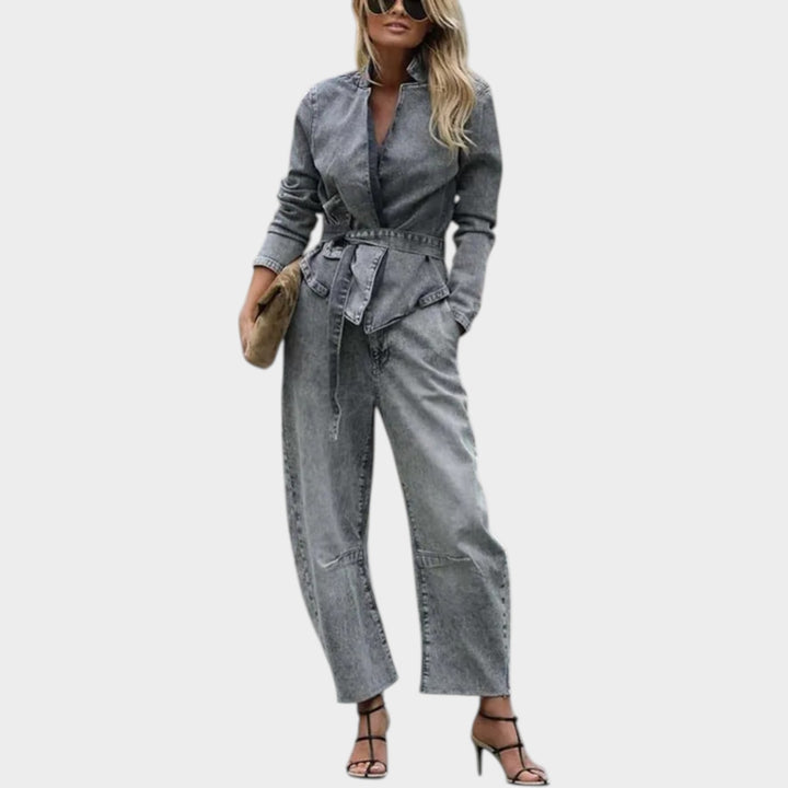 Casual Denim Jacket and Pants Set