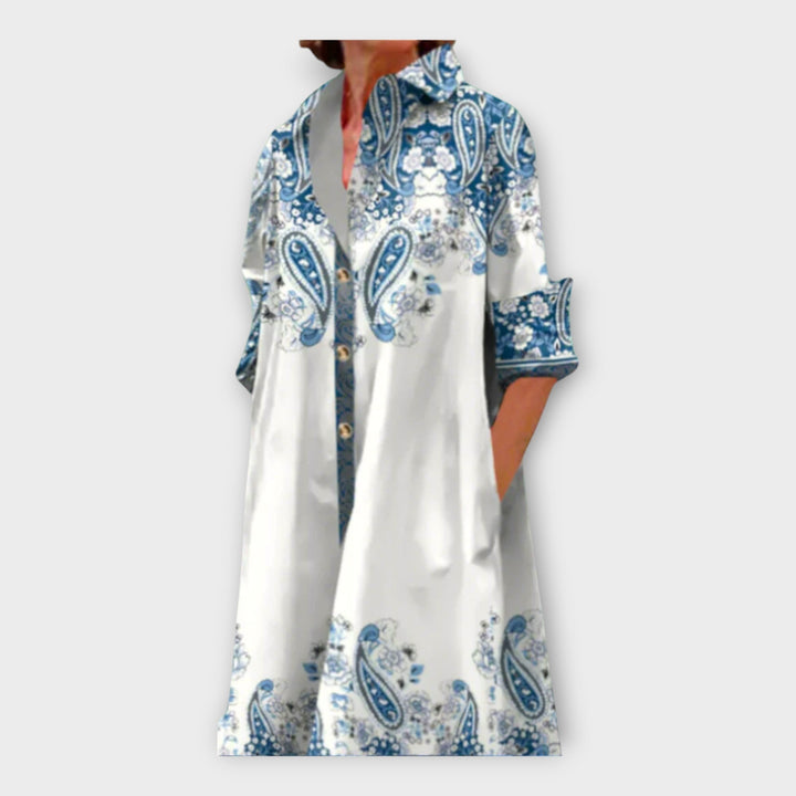 Handmade Dress with Geometric Pattern