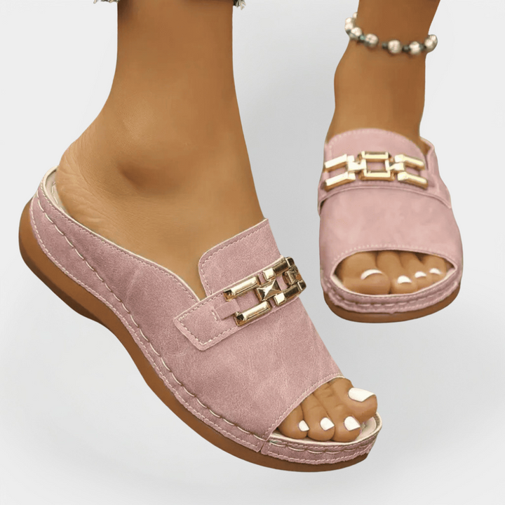 Orthopedic Leather Flip-Flops