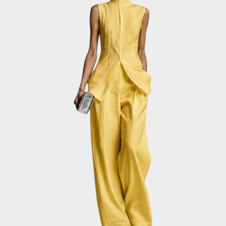 Structured High-Neck Tailored Set