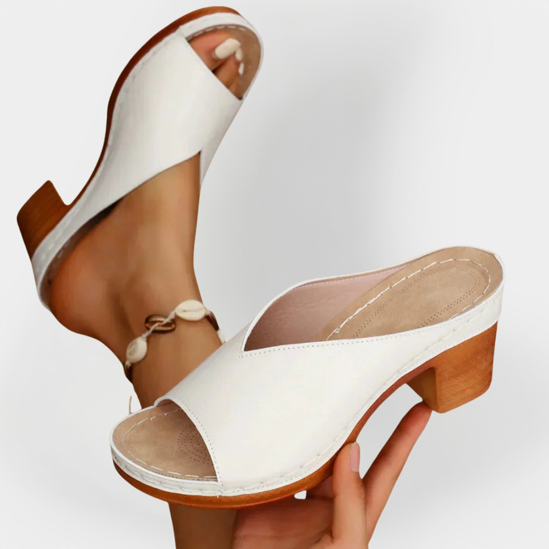 Orthopedic Sandals with Thick Heel