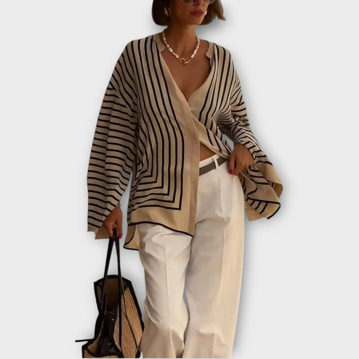 Striped Shirt of Refined Style