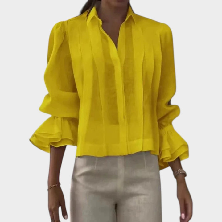 Statement Ruffle Sleeve Blouse