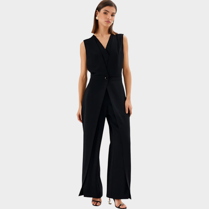 Elegant Sleeveless Tailored Jumpsuit