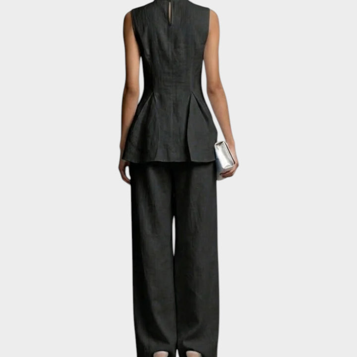 Structured High-Neck Tailored Set