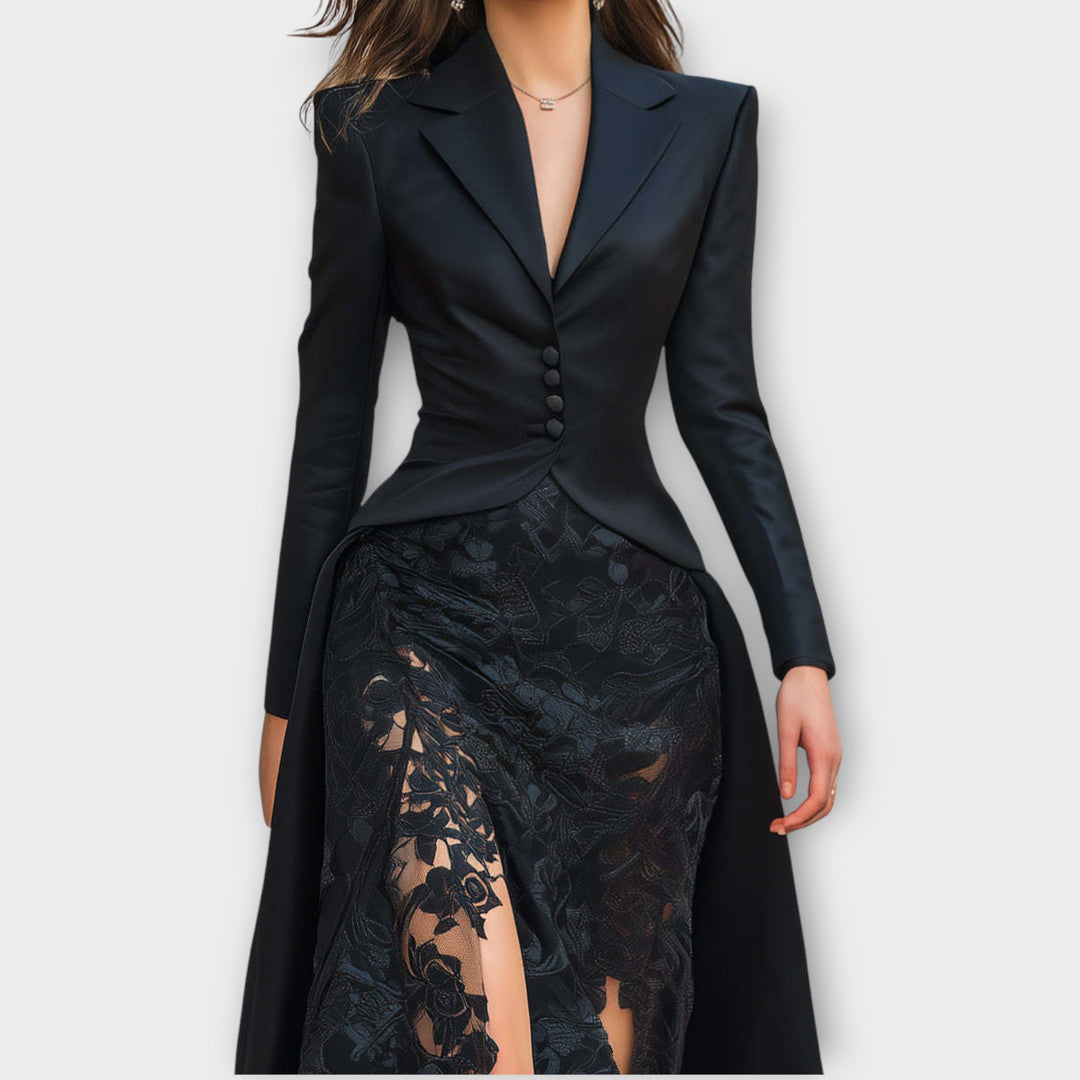 Luxe Satin Lace Gown