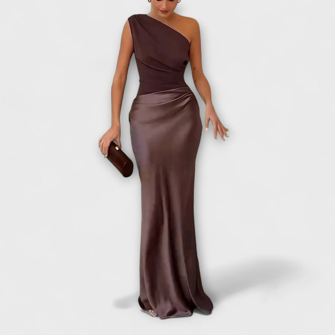 Maxi Dress with One Shoulder
