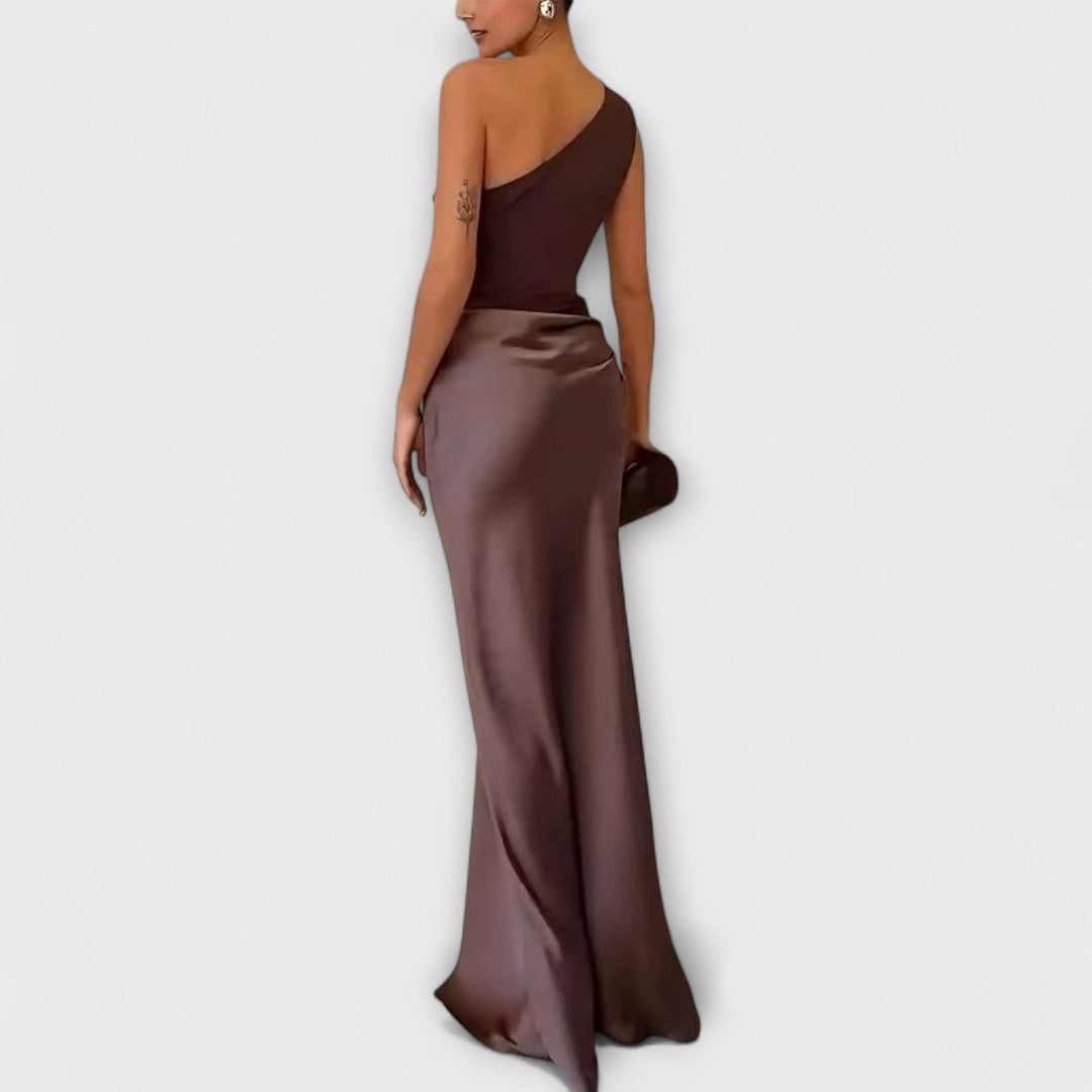 Maxi Dress with One Shoulder