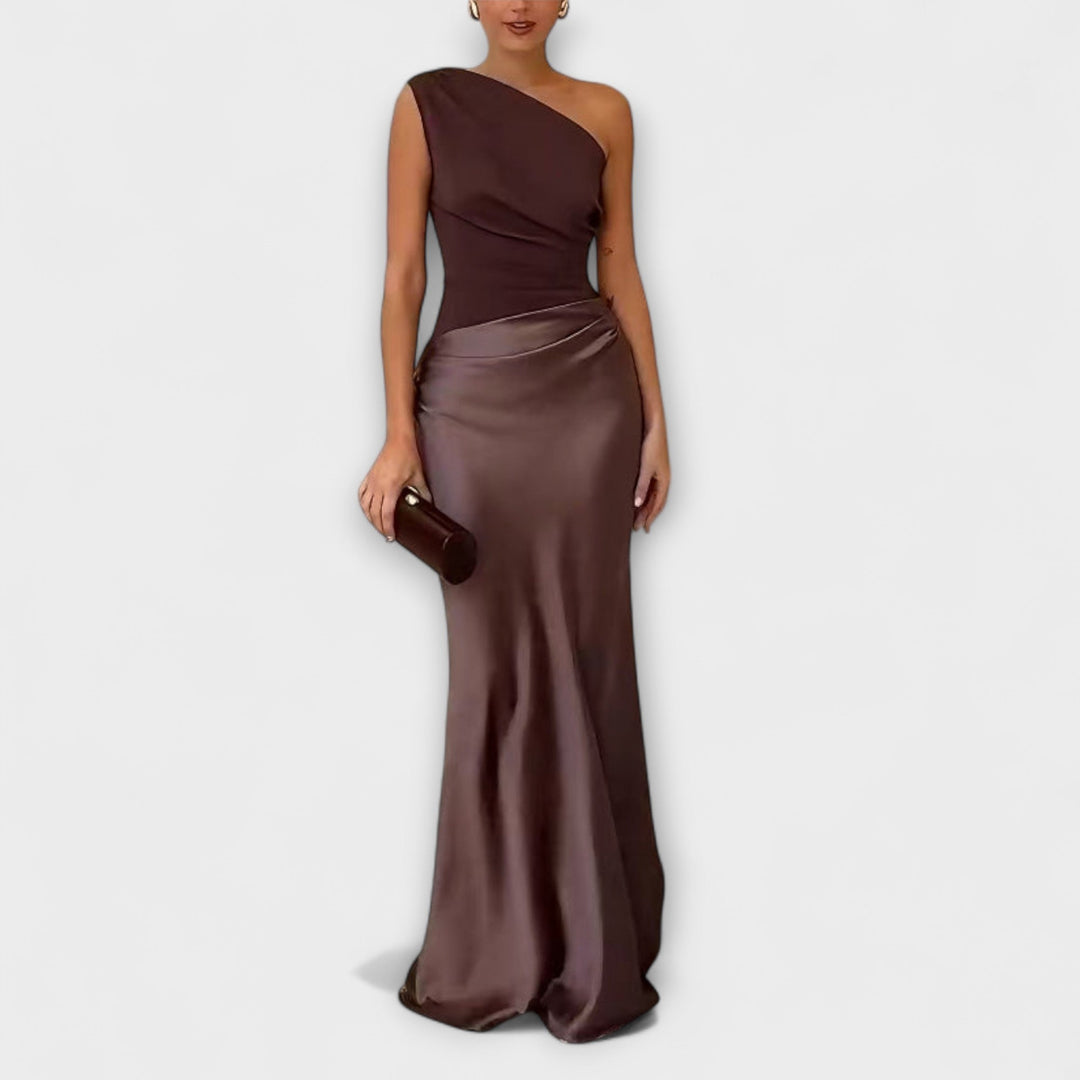 Maxi Dress with One Shoulder