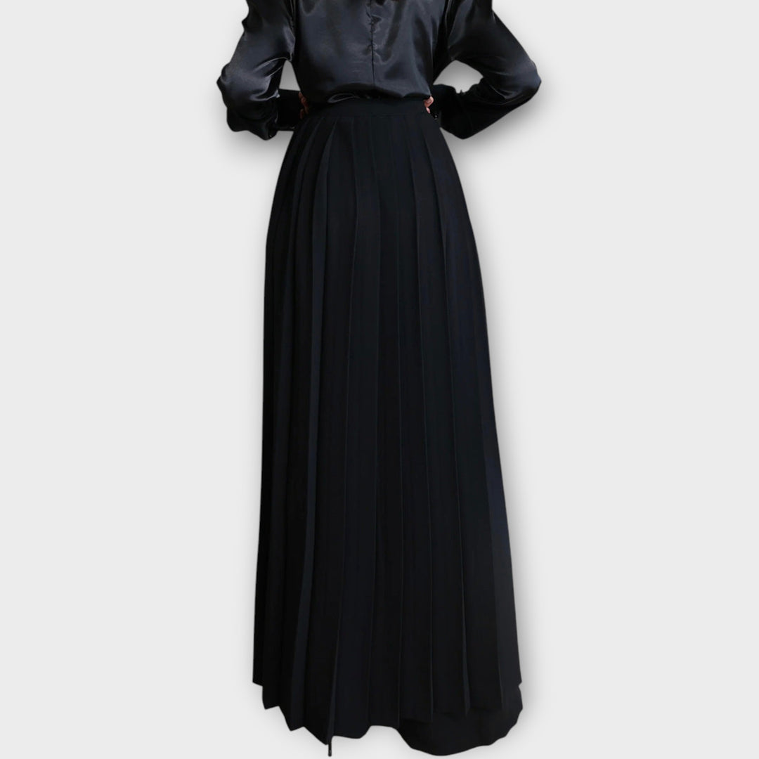 Pleated Wrap Wide Leg Pants