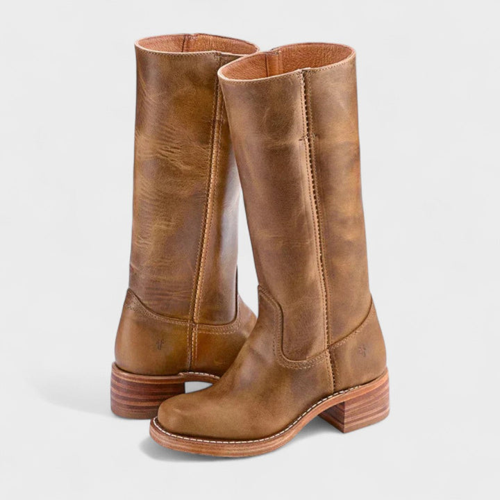 Classic Leather Knee-High Boots
