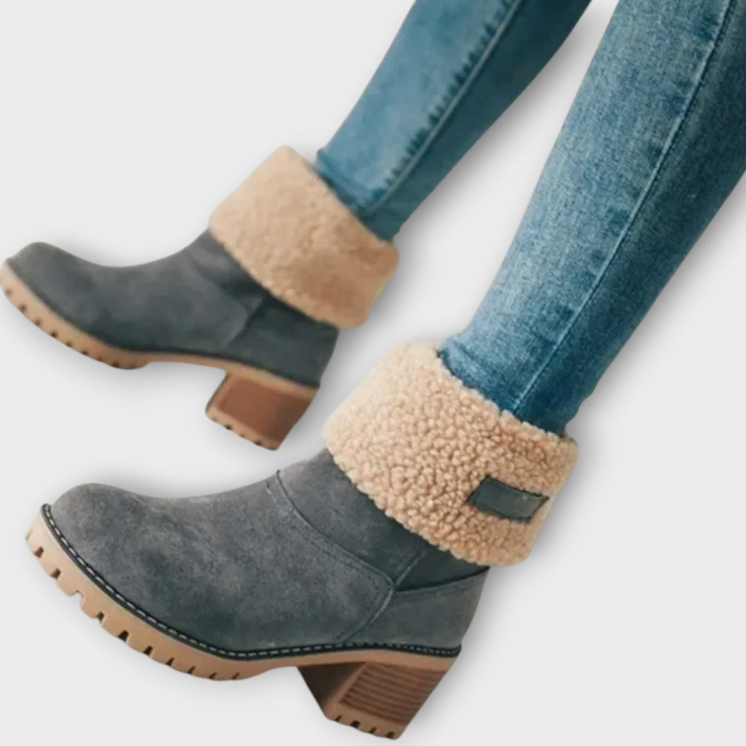 Winter Warm Ankle Boots with Faux Fur