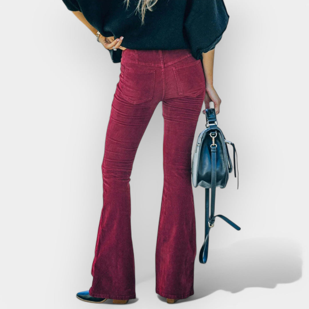 High-Waisted Trousers with Wide Legs