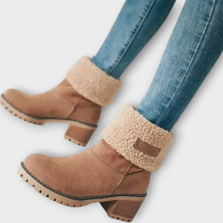 Winter Warm Ankle Boots with Faux Fur