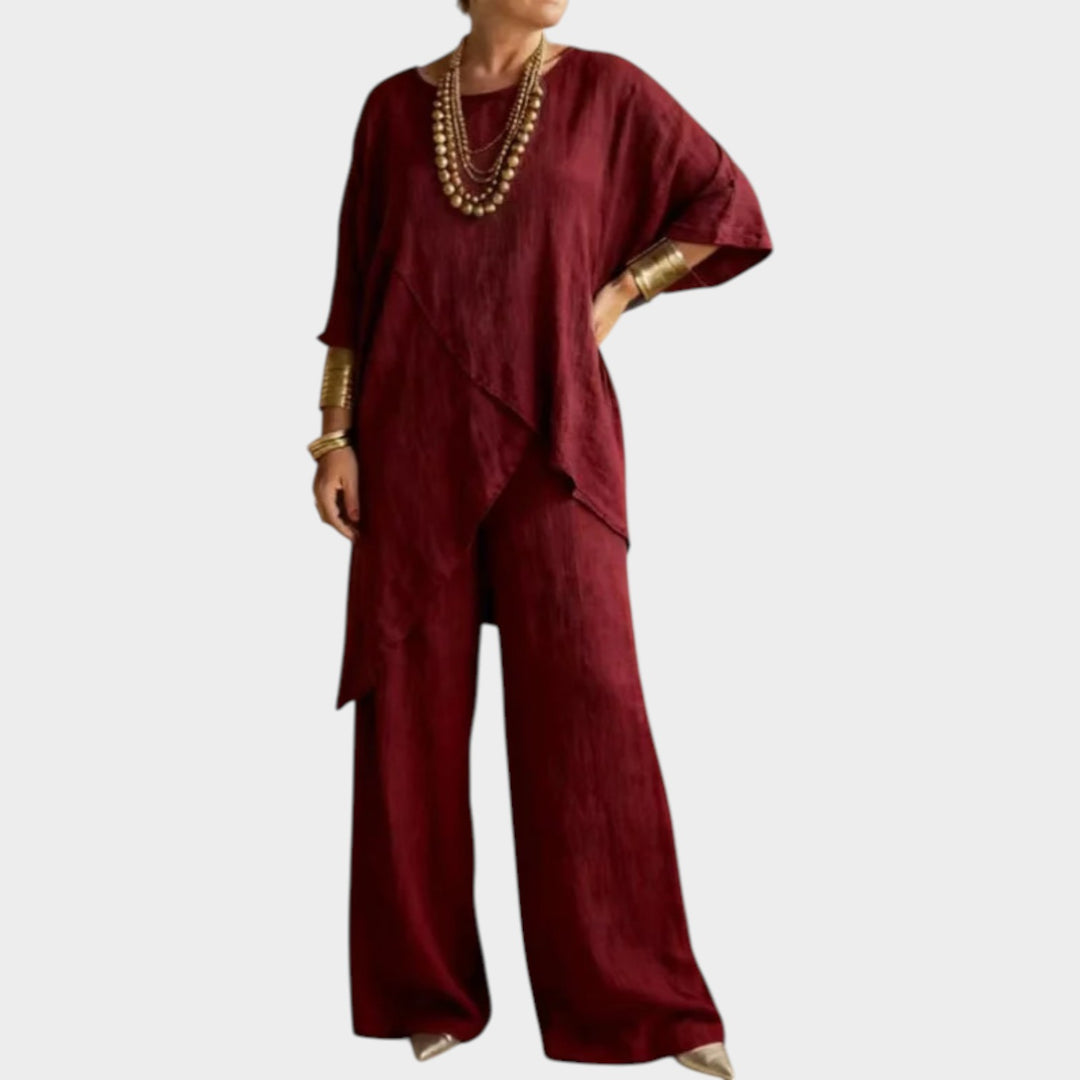 Relaxed Asymmetrical Two-Piece Set