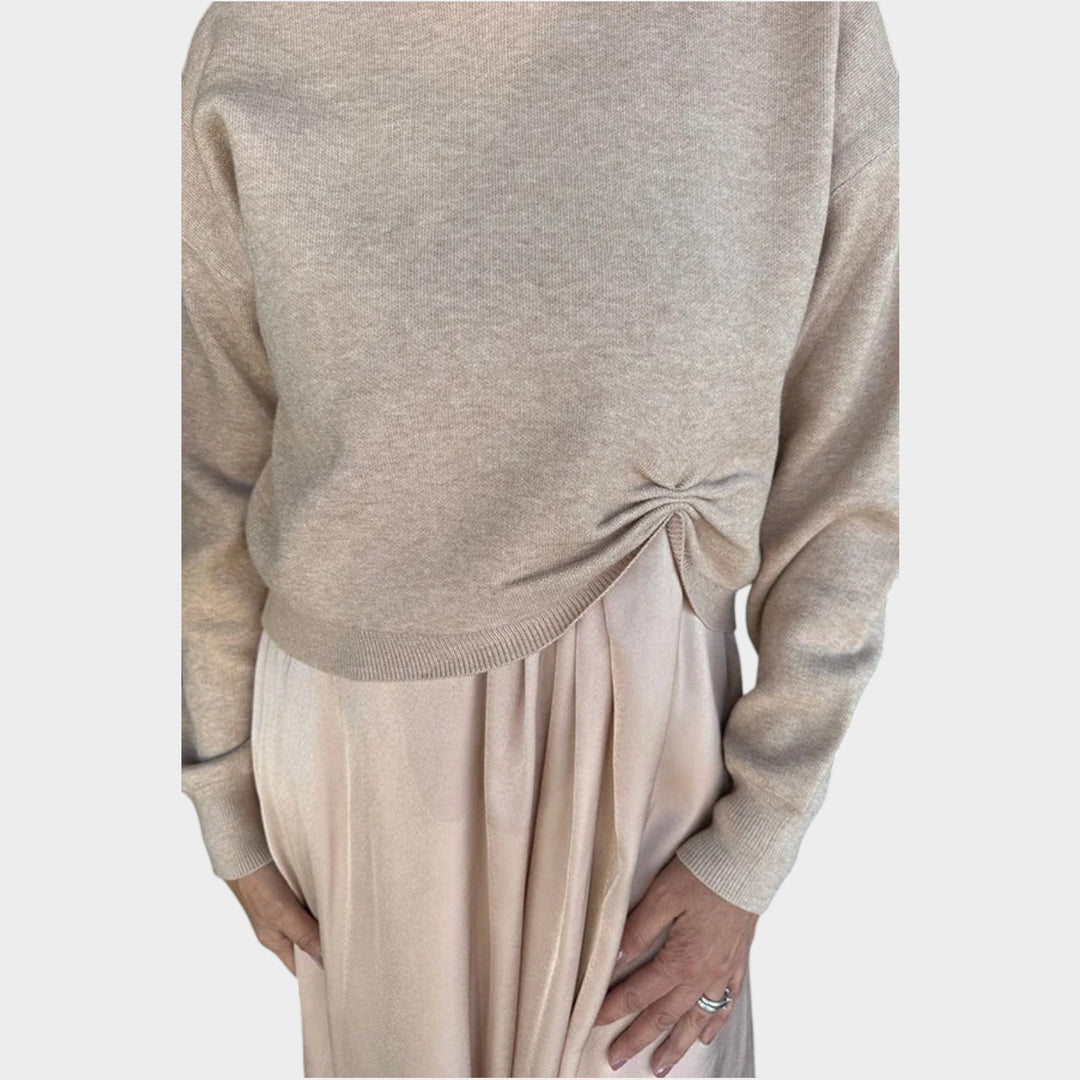 Soft Knit Twist Midi Dress