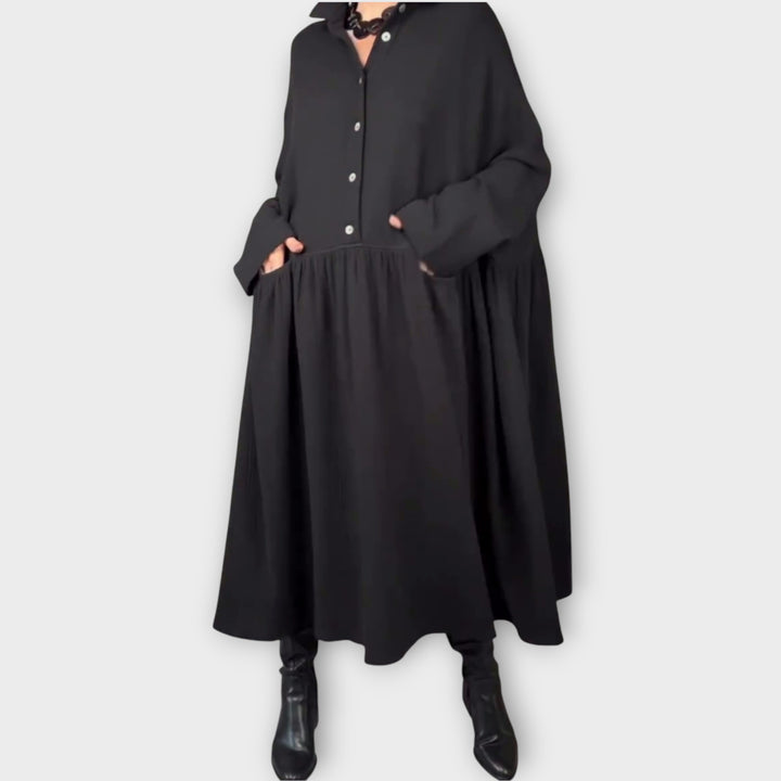 Classic Button-Down Midi Dress