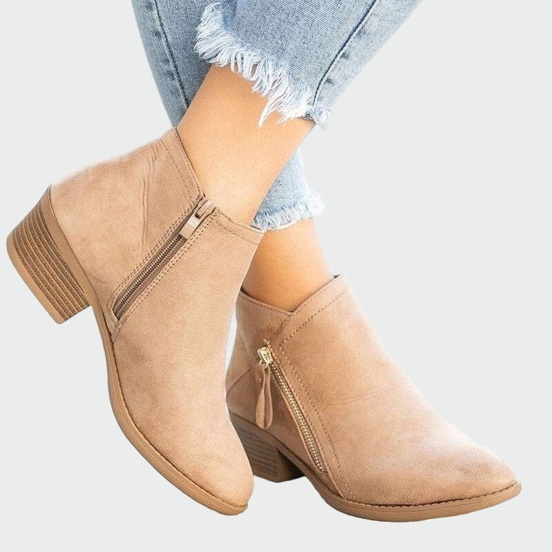 Premium Orthopedic Leather Heeled Boots for Winter