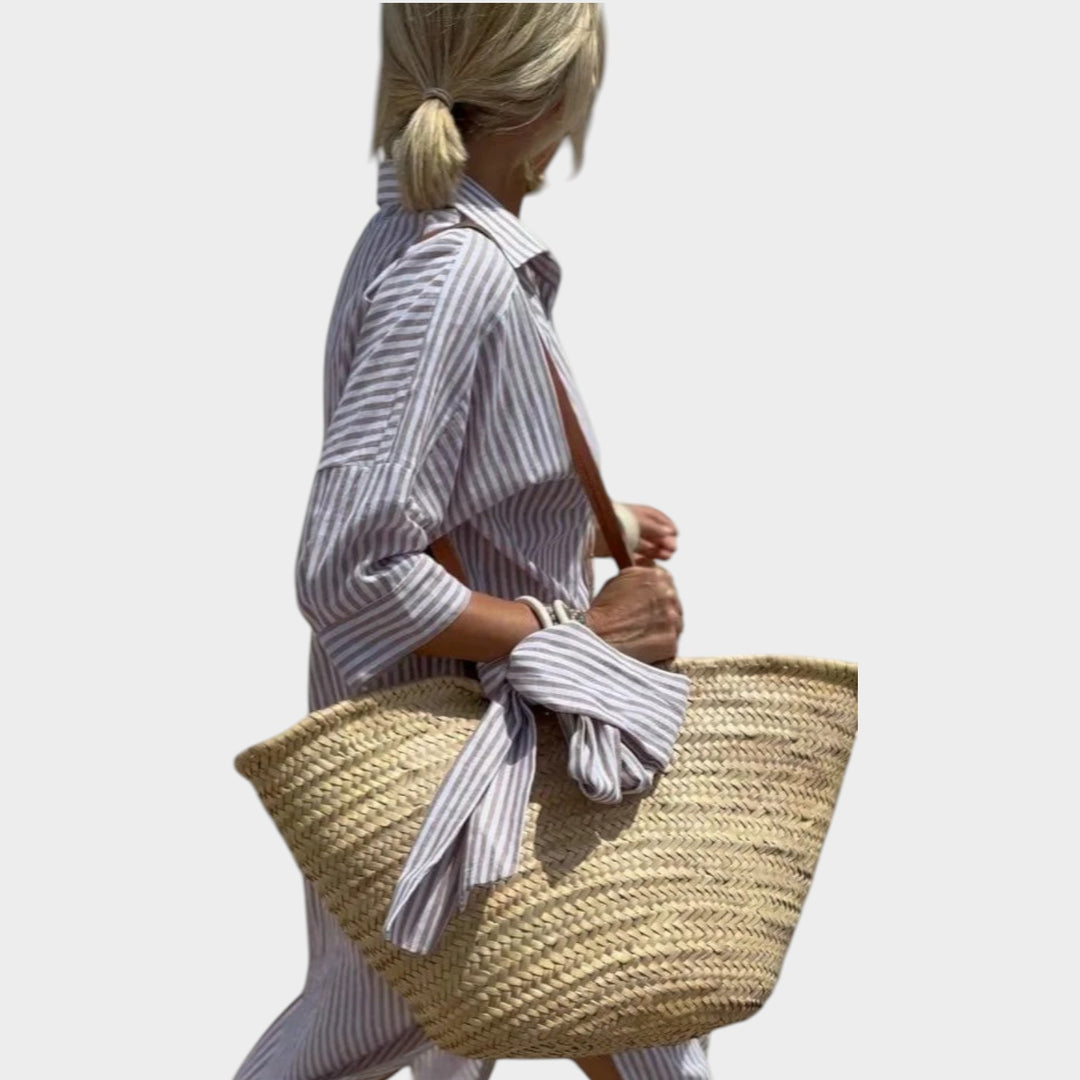 Bohemian Printed Midi Shirt Dress