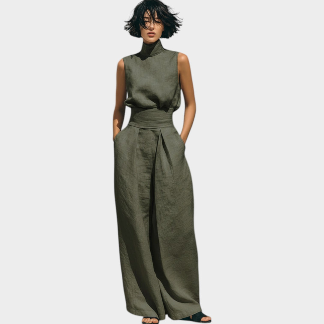High-Neck Two-Piece Set