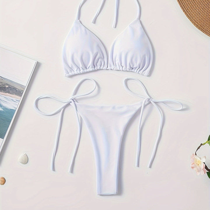Halter Neck Bikini with V Brief