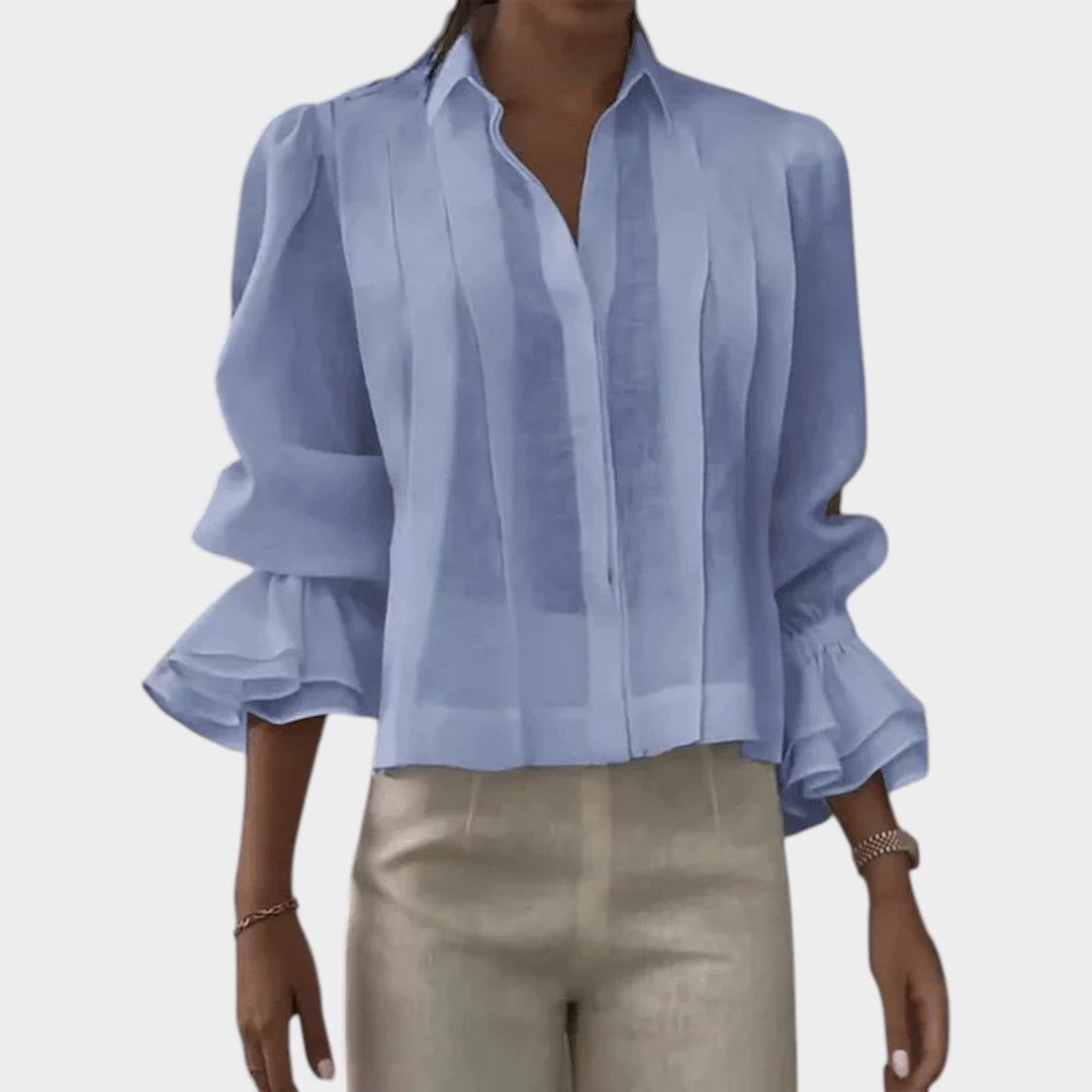 Statement Ruffle Sleeve Blouse