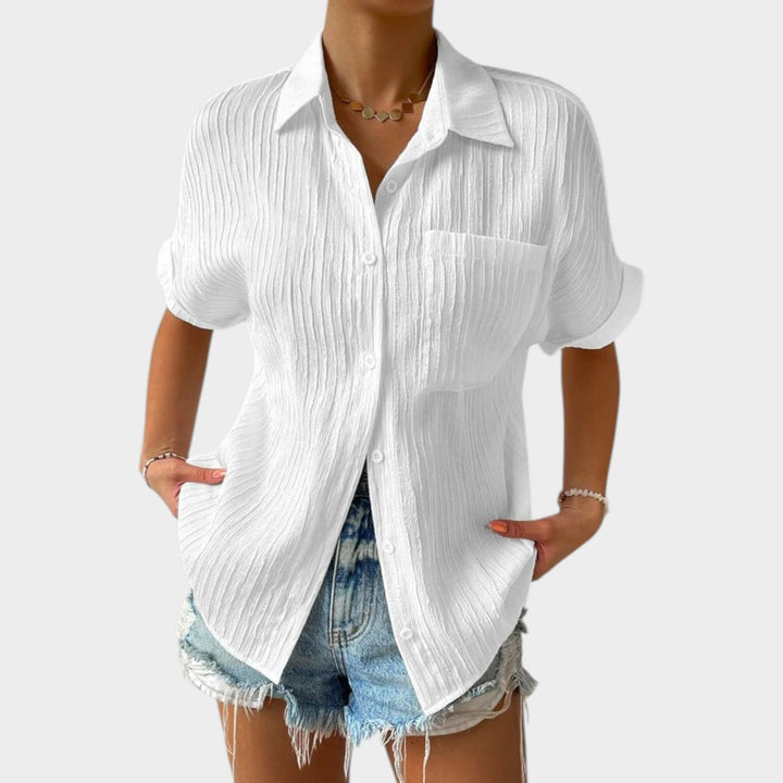 Classic Textured Button-Up Shirt