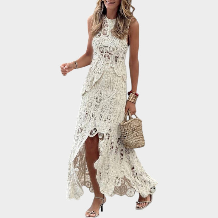 Sleeveless Crochet Maxi Dress