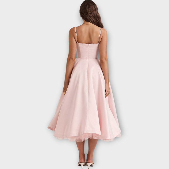 Elegant Midi Bustier Dress