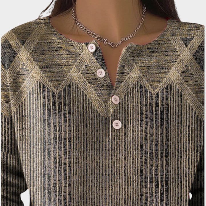 Vintage Pattern Knit Top